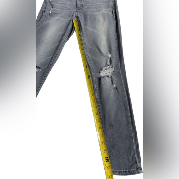 GAP 1969 Mid Rise Distressed Favorite Jeggings Women’s 6/28 Regular Gray Destroy - Picture 6 of 8